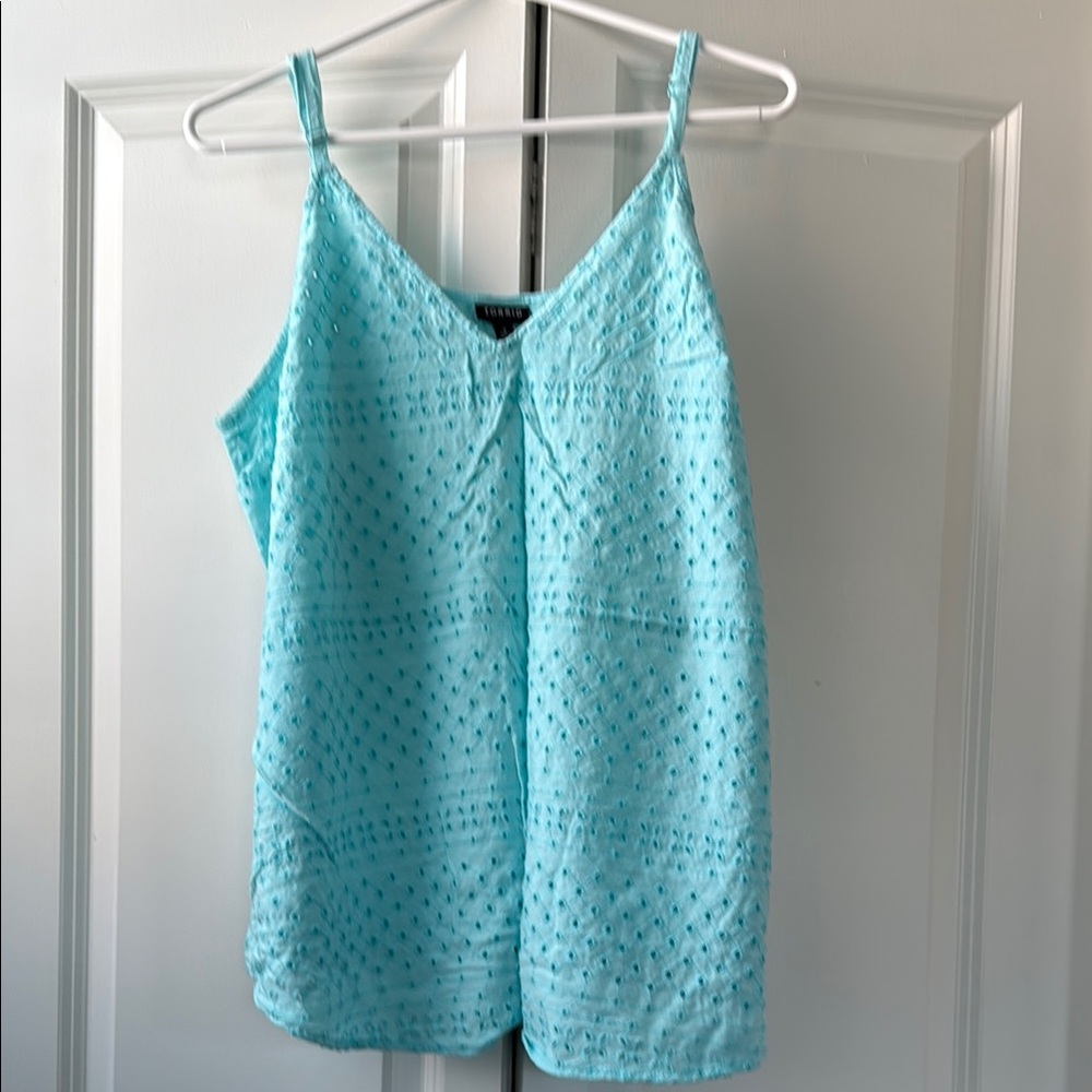 Women's Aqua Sleeveless Top